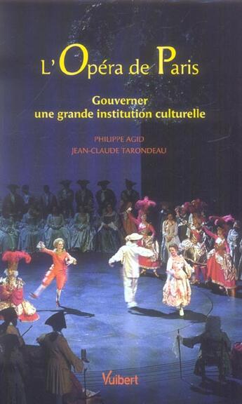 Couverture du livre « Opera de paris (l') » de Agid P. aux éditions Vuibert