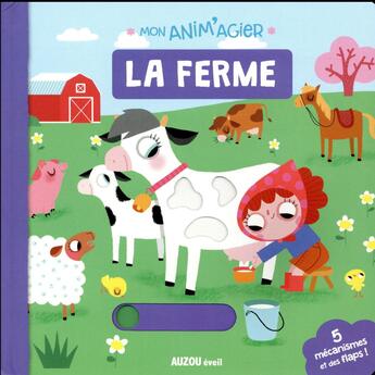 Couverture du livre « Mon anim'agier ; la ferme » de Amandine Notaert aux éditions Philippe Auzou