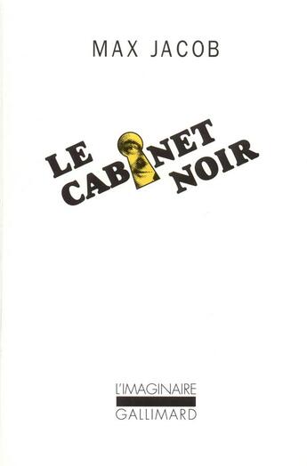 Couverture du livre « Le cabinet noir : Lettres avec commentaires » de Max Jacob aux éditions Gallimard