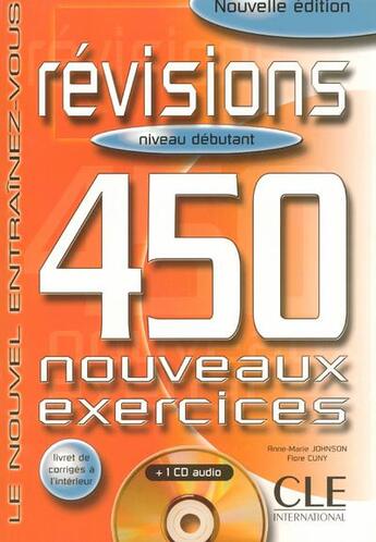 Couverture du livre « Revisions 450 debutant + cd audio » de Johnson/Cuny aux éditions Cle International