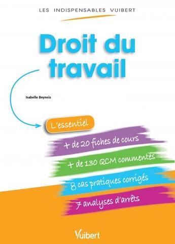 Couverture du livre « Droit du travail » de Isabelle Beyneix aux éditions Vuibert