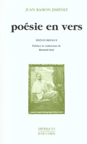 Couverture du livre « Poesies en vers » de Juan Ramon Jimenez aux éditions Corti