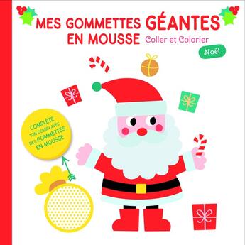 Couverture du livre « Pere noel apporte les cadeaux (la couverture rouge) gommettes mousse » de  aux éditions Editions Tam Tam