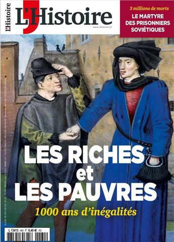 Couverture du livre « L'histoire n 480 - riches et pauvres : 1000 ans d'inegalites - fevrier 2021 » de  aux éditions L'histoire