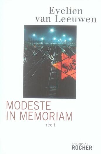 Couverture du livre « Modeste in memoriam » de Evelien Van Leeuwen aux éditions Rocher