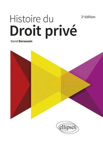 Couverture du livre « Histoire du droit privé (2e édition) » de David Deroussin aux éditions Ellipses