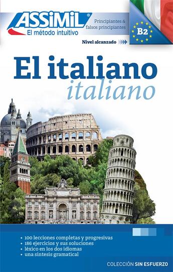 Couverture du livre « El italiano ; B2 » de Giovanna Galdo aux éditions Assimil