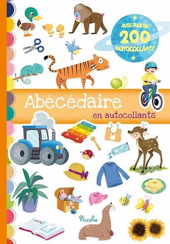 Couverture du livre « Abecedaire en autocollants/abecedaire en autocollants » de Colagrande Chiara aux éditions Piccolia