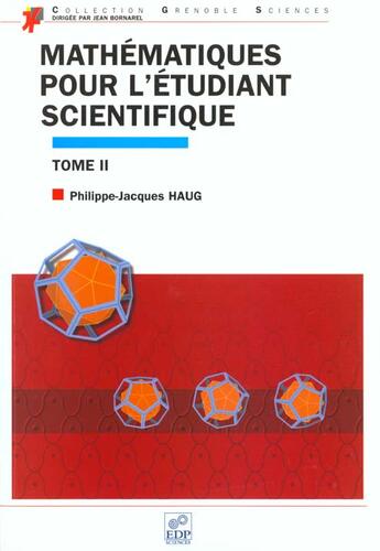 Couverture du livre « Mathematiques pour l etudiant scientifique tome ii » de Haug Pj aux éditions Edp Sciences