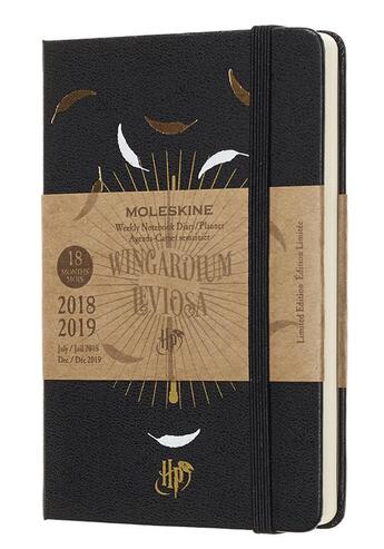 Couverture du livre « Agenda 18 mois Harry Potter semainier poche noir » de  aux éditions Moleskine