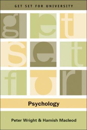 Couverture du livre « Get Set for Psychology » de Macleod Hamish aux éditions Edinburgh University Press