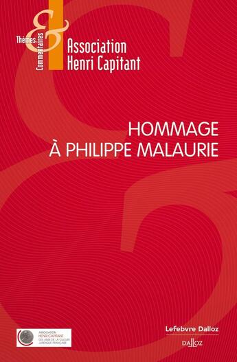 Couverture du livre « Hommage à Philippe Malaurie » de Association Henri Capitant aux éditions Dalloz