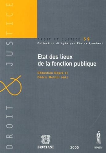 Couverture du livre « État des lieux de la fonction publique » de Sebastien Depre et Cedric Molitor aux éditions Anthemis