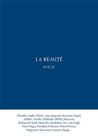 Couverture du livre « La beauté ; anthologie » de Frederic Brun aux éditions Poesis