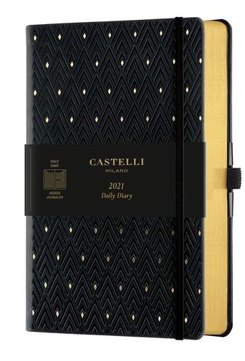 Couverture du livre « Agenda journalier grand format c&g diamant dore » de Castelli aux éditions Castelli Milano