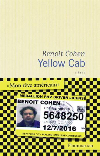 Couverture du livre « Yellow cab » de Benoit Cohen aux éditions Flammarion