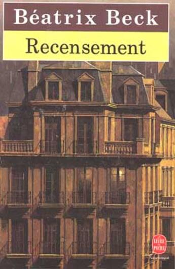 Couverture du livre « Recensement » de Beck-B aux éditions Le Livre De Poche