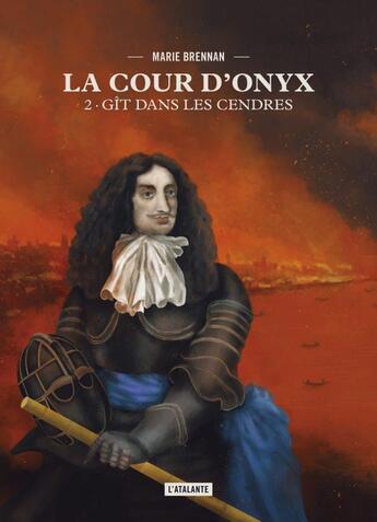 Couverture du livre « La cour d'Onyx t.2 ; gît dans les cendres » de Raphael Defossez et Marie Brennan aux éditions L'atalante