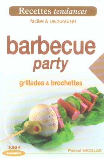 Couverture du livre « Barbecue recettes tendances » de Pascal-N aux éditions City