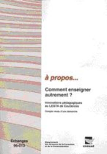 Couverture du livre « Comment enseigner autrement ? » de Grap aux éditions Educagri