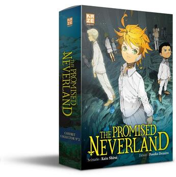 Couverture du livre « The promised Neverland : coffret vol.1 : t.12 et souvenirs de maman » de Posuka Demizu et Kaiu Shirai aux éditions Crunchyroll