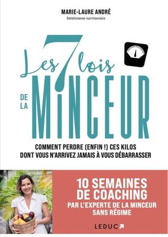 Couverture du livre « Les 7 lois de la minceur » de Marie-Laure Andre aux éditions Leduc