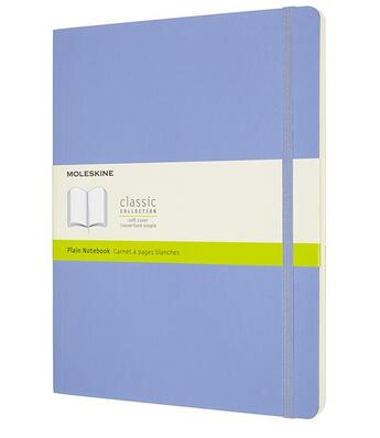 Couverture du livre « Carnet ligne tres grand format bleu hortensia souple » de Moleskine aux éditions Moleskine