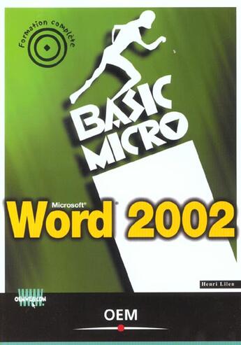 Couverture du livre « Word 2002 » de Lilen Henri aux éditions Osman Eyrolles Multimedia