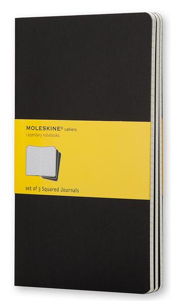 Couverture du livre « Cahier quadrille - grand format - couverture souple en carton noire » de Moleskine aux éditions Moleskine Papet