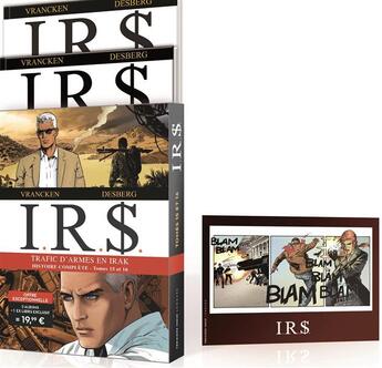 Couverture du livre « I.R.S. : coffret vol.8 : Tomes 15 et 16 : trafic d'armes en Irak » de Bernard Vrancken et Stephen Desberg aux éditions Lombard