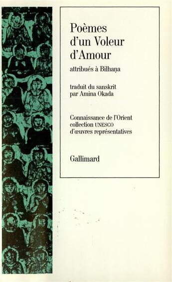 Couverture du livre « Poemes d'un voleur d'amour » de Bilhaa aux éditions Gallimard