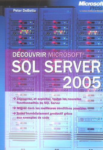 Couverture du livre « Decouvrir Sql Server 2005 » de Debetta aux éditions Dunod