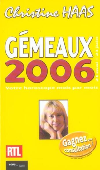 Couverture du livre « Gemeaux » de Christine Haas aux éditions Hors Collection