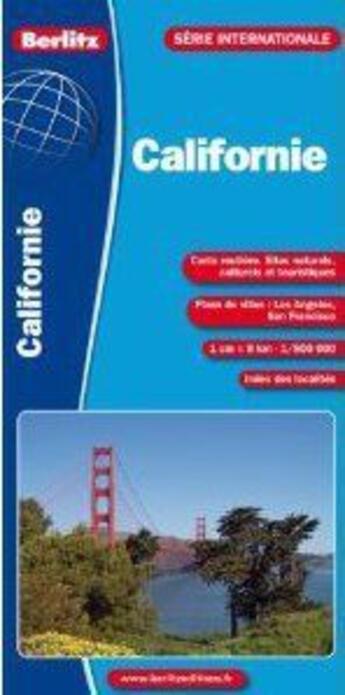 Couverture du livre « Californie ; carte routière et touristique » de  aux éditions Berlitz