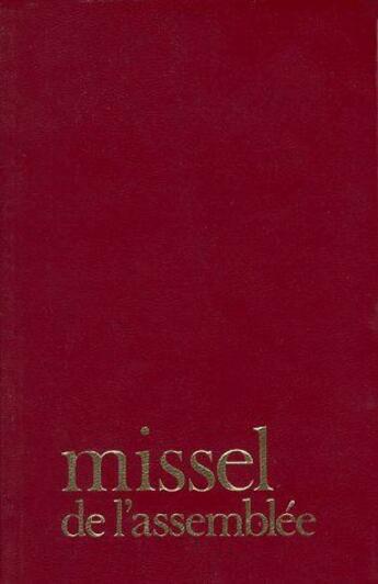 Couverture du livre « Missel de l'assemblée » de  aux éditions Brepols