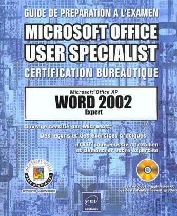 Couverture du livre « Word 2002 expert » de  aux éditions Eni