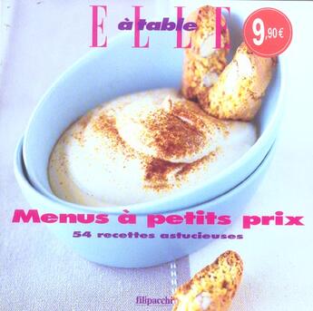 Couverture du livre « Menus A Petits Prix » de Nathalie Le Foll aux éditions Filipacchi