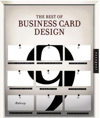 Couverture du livre « The best of business card design 9 (hardback) » de Rule 29 aux éditions Rockport