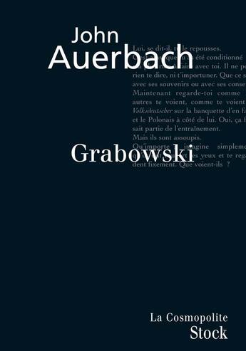 Couverture du livre « Gabrowski » de Auerbach-J aux éditions Stock