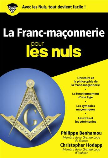 Couverture du livre « La franc-maçonnerie pour les nuls » de Hodapp/Benhamou aux éditions First