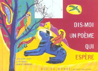 Couverture du livre « Dis-moi un poème qui espère » de  aux éditions Rue Du Monde