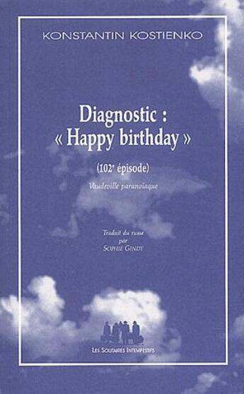 Couverture du livre « Diagnostic : 