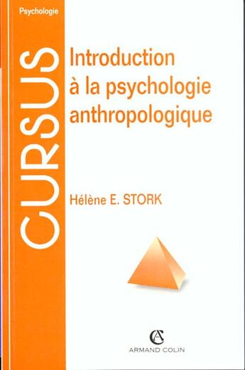 Couverture du livre « Introduction A La Psychologie Anthropologique » de Stork aux éditions Armand Colin