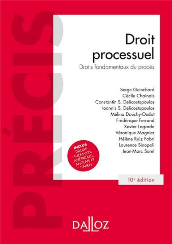 Couverture du livre « Droit processuel ; droits fondamentaux du procès (10e édition) » de  aux éditions Dalloz