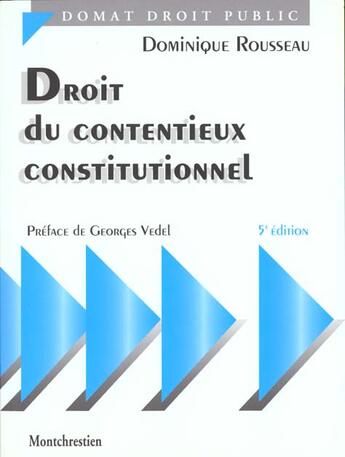 Couverture du livre « Dt contentieux constitutionnel » de Dominique Rousseau aux éditions Lgdj