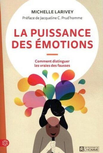 Couverture du livre « La puissance des émotions : comment distinguer les vraies des fausses » de Michelle Larivey aux éditions Editions De L'homme