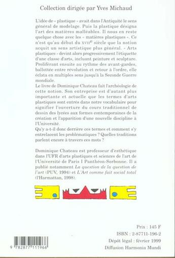 Couverture du livre « Arts plastiques et archeologie » de Dominique Chateau aux éditions Jacqueline Chambon