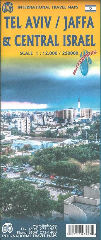 Couverture du livre « Tel aviv jaffa and central israel - waterproof » de  aux éditions Itm