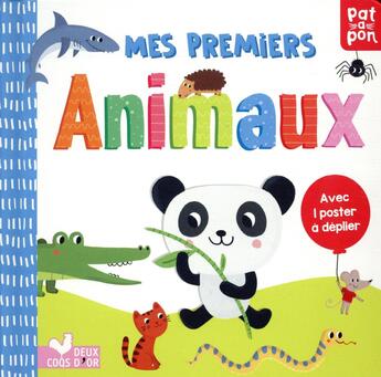 Couverture du livre « Mes premiers animaux - livre avec poster a deplier » de Karabatzia Villie aux éditions Deux Coqs D'or