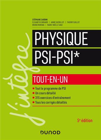 Couverture du livre « Physique PSI-PSI* ; tout-en-un (5e édition) » de  aux éditions Dunod